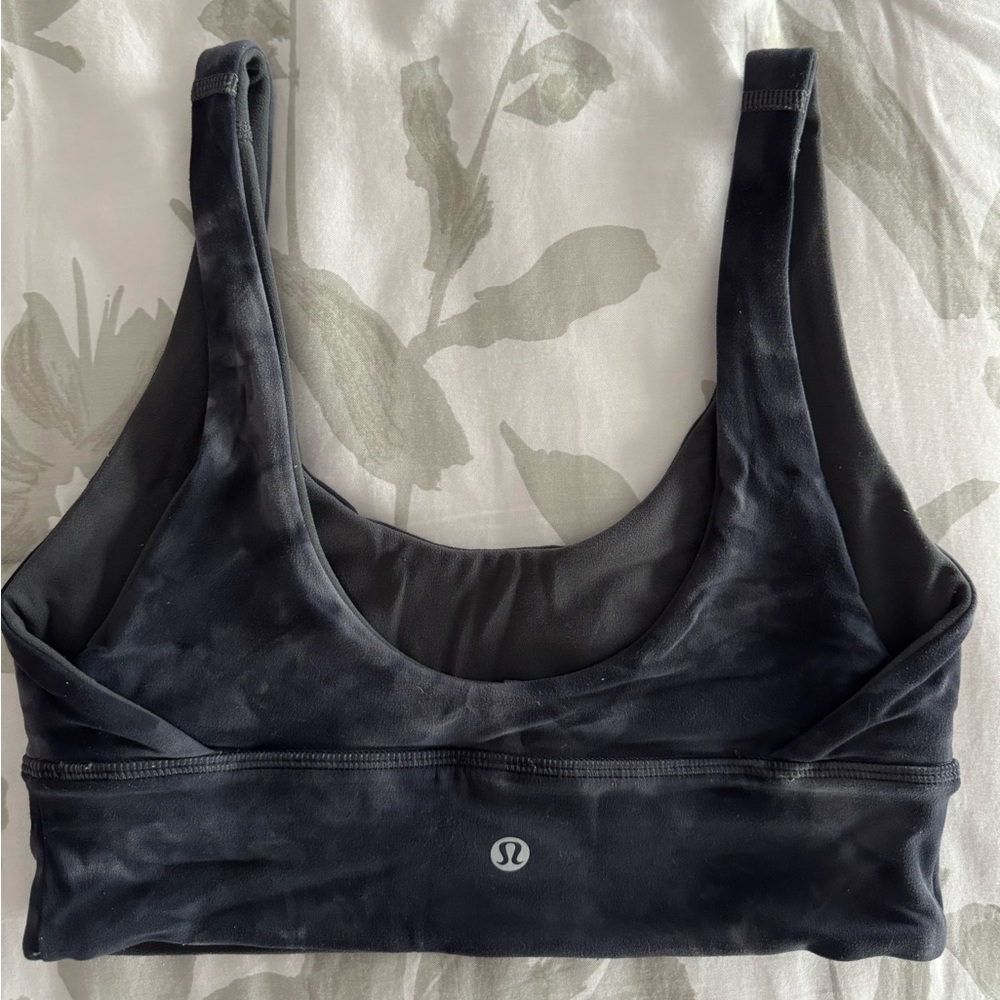 lululemon athletica align diamond dye Black Sports Bra size 6